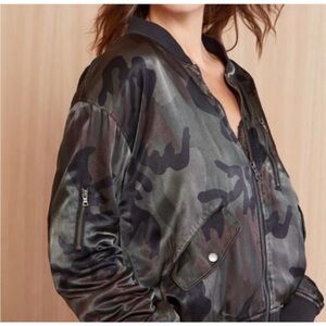 Marrakech satin Camo Bomber jacket